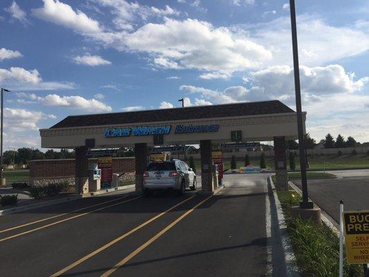 Car wash entrance