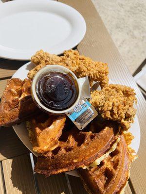 Chicken and waffles