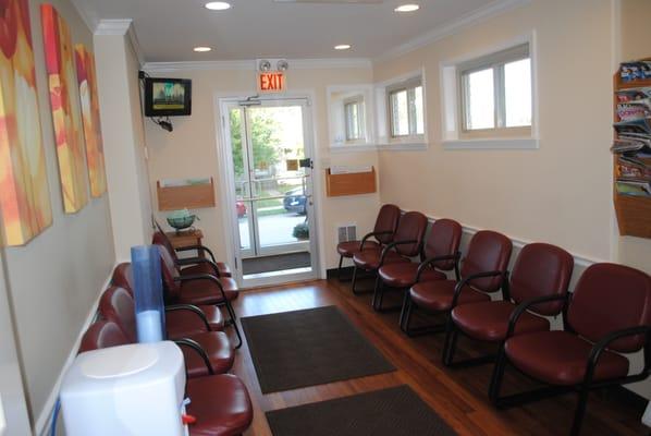 Spacious and patient friendly waiting area keeps you comfortable when you visit Family Dental Care!