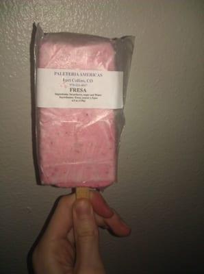 Strawberry popsicle