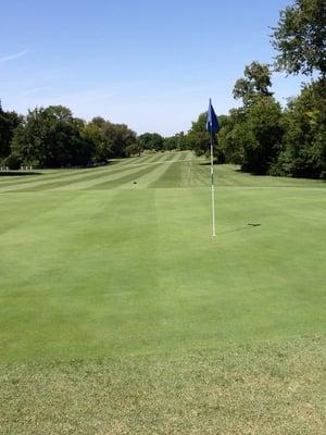 Finishing par 5 hole. 510 yards .