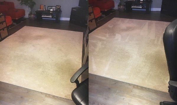 Before and After. This carpet looks brand new.