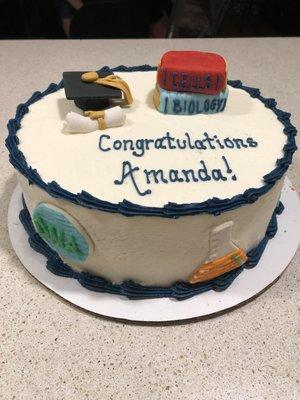 Red Velvet Graduation Cake