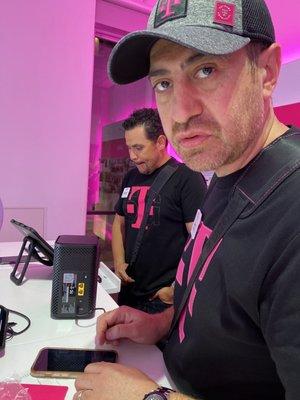 T-Mobile customer service rep at the store , he is extremely helpful! I would recommend his prompt services 10 out of 10!