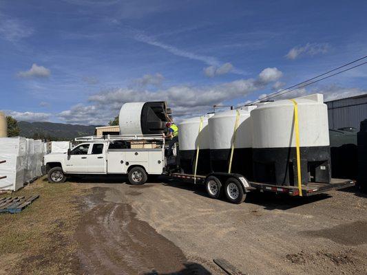 Tank Depot of Ukiah, CA2 - Shipping Massive Cone Bottom Tanks with Poly Stand from our store. You order, we deliver nationwide.