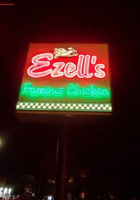 Ezell's sign outside (Night)