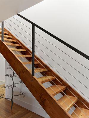 Lower Haight Renovation, custom Modern Staircase installation