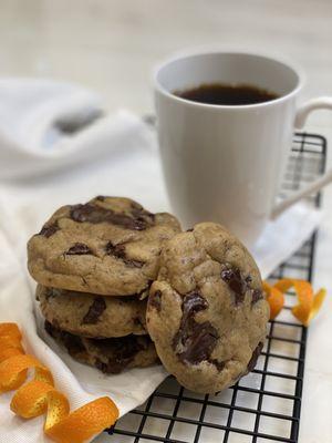 Orange Peel Chocolate Chip Cookies