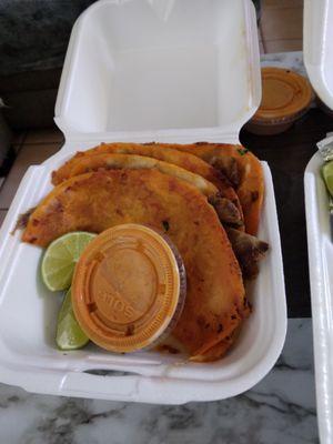 Quessidilla with goat birria