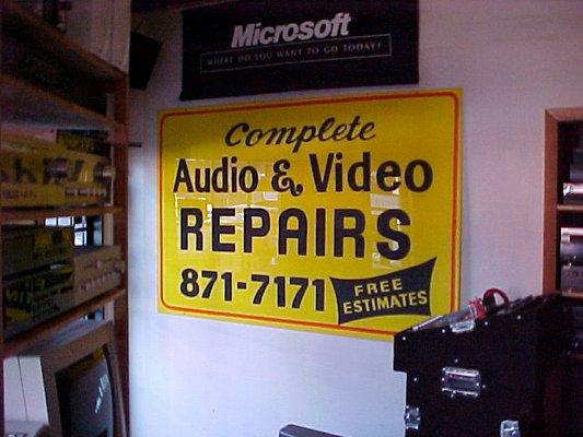 We repair all Audio and Video equipment Factory Warranty for All major manufactures