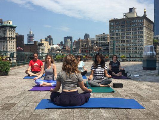 Private Group class in Union Square. Paige Cara Yoga offers 1-on-1, couples and small group classes.