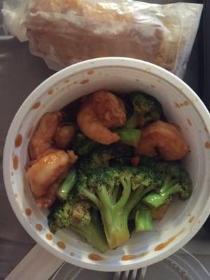 Shrimp with broccoli..broccoli sucks