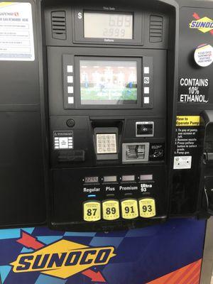 They have tv to watch while pumping gas. On Sundays they have the football games playing