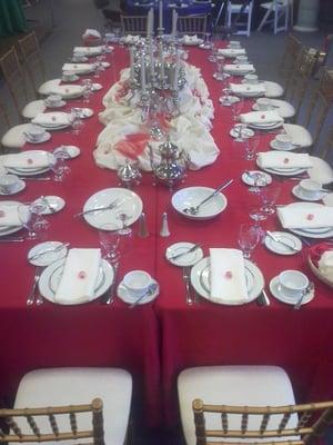 Main table in showroom