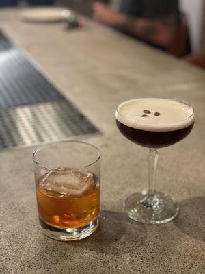 Old Fashioned & Espresso Martini