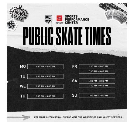 2024 public skating schedule