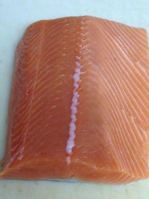 Fresh wild king salmon