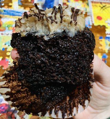 German Chocolate Cupcake