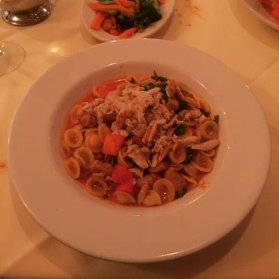 Pasta with crab meat