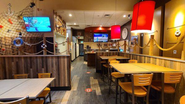 Dining area and front counter.