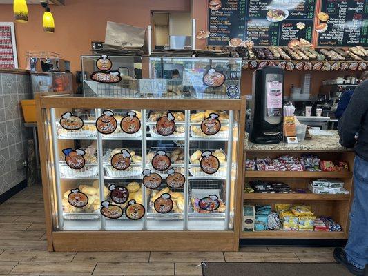 Bagels, Italian cookies, sandwiches, salads, coffee