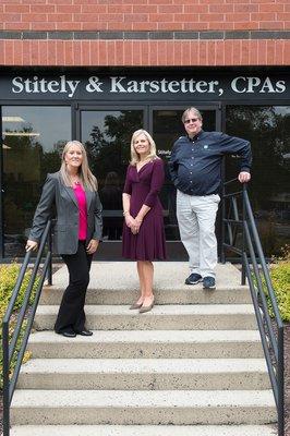 Meet the partners, Michelle Hecker, Christie Krouse and Frank Stitely.