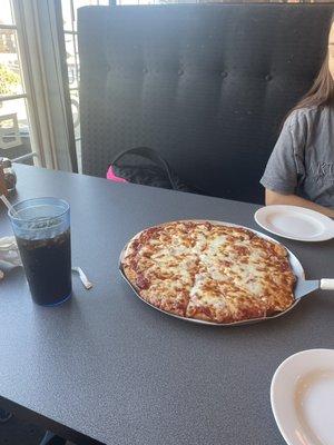 Cheese Pizza and Pepsi