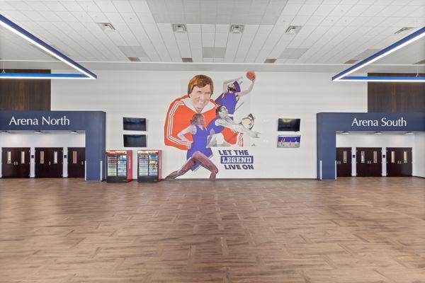 West lobby mural from the main entrance.