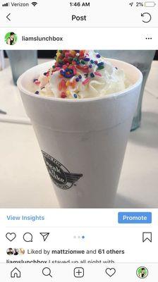 Birthday cake shake is dope