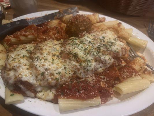 Eggplant parm add a meatball