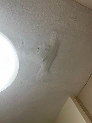 Bathroom ceiling about to explode