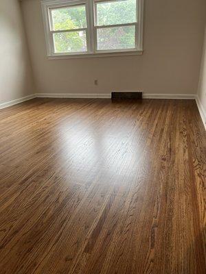 Refinished and stained original hardwood floors