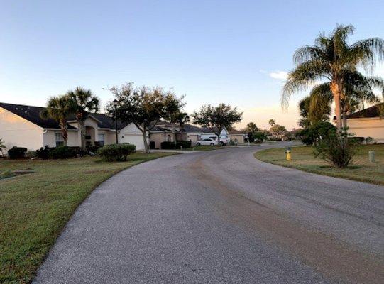 A typical street in TBGCC before repaving in 2019