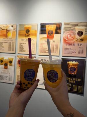 Thai Milk Tea and White Peach Green Tea