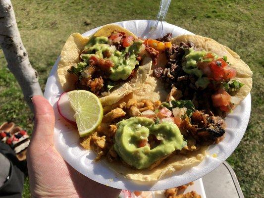 Deliciously catered street tacos with freshly made tortillas!