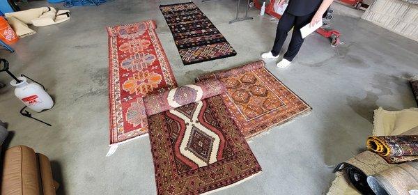 Measuring a few Wool woven Runners