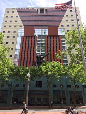 The Portland building was built in 1982 by architect Michael Graves...