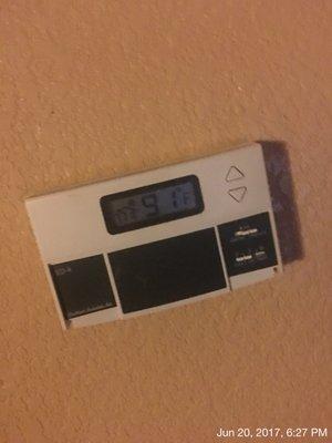 Temperature in my apartment with the ac unit on!