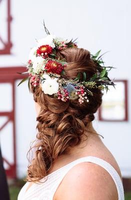 The beautiful flower crown made for my wedding.