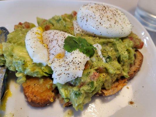 This. Avocado toast with poached Eggs! Mmmm mmm.