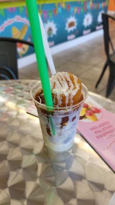 Tamarind shaved ice (raspados)