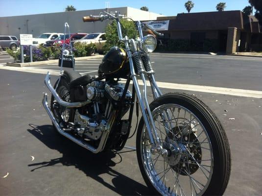 Harley sporty chopper. Top shelf customs .