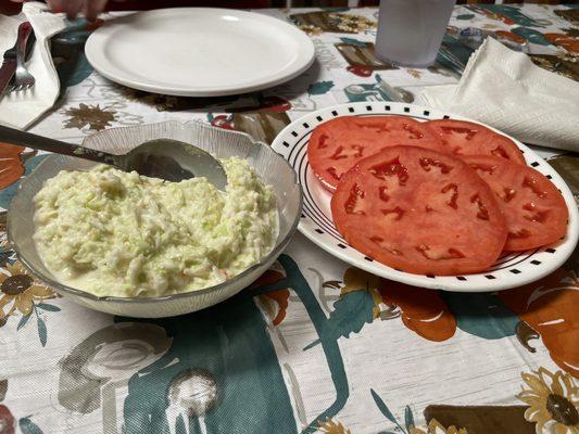 Slaw and Tomatoes