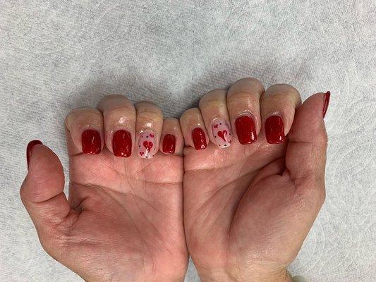 Valentine nails!!!