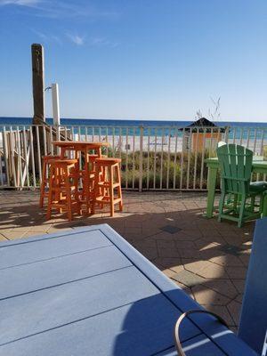 Cute tables and a nice view