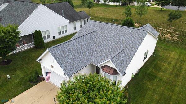 Completed roofing project in Montclair, VA