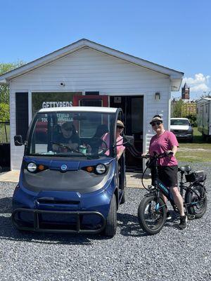 Handicap accessible outdoor activity , electric scooter