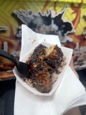 Sample of the jerk chicken