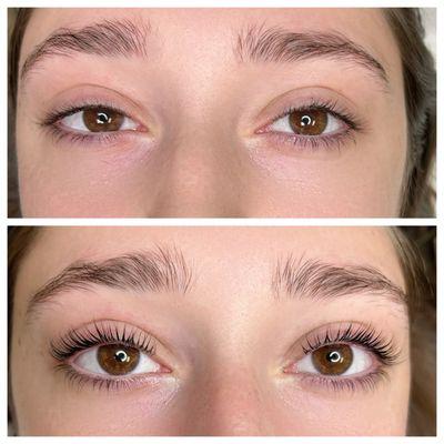 Lash lift with tint