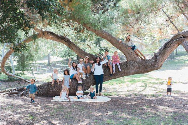 Dr. Nasem hanging with her awesome patients. Literally just hanging from this cool tree!